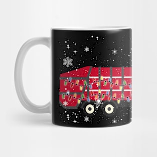 Garbage Truck Shirt Christmas Santa Hat Themed Mug